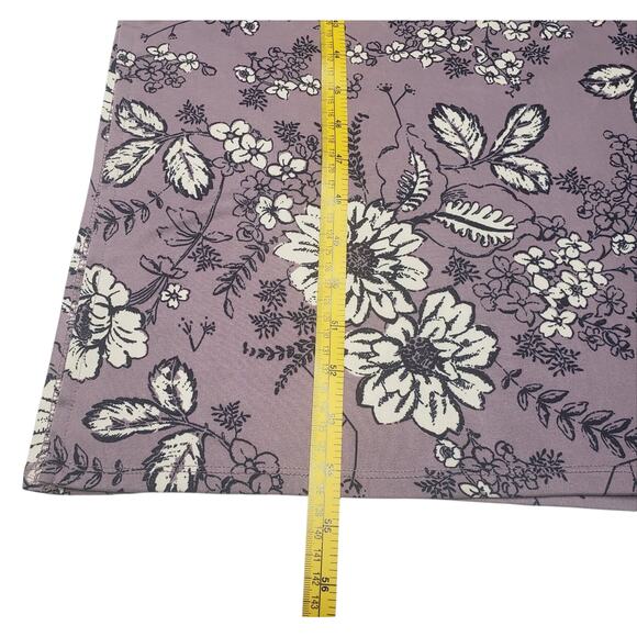 Bailey Blue Lilac Floral Maxi Dress Size L Asymmetrical Neckline Ruffle Stretch - Picture 7 of 11